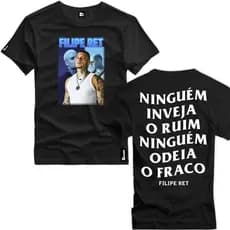 Camisa Camiseta Premium Exclusiva Blusa Algodão Cantor Trap Filipe Ret Verao