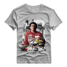 Camisa Camiseta Algodão masculina Ayrton Senna Moda Fahion 2025