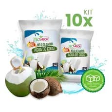 Kit 10x Base Gelo De Sabor Água De Coco 1kg Tecsabor