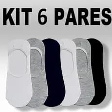 Kit 6 Meias Sapatilhas Invisível 6 Pares Unissex A3-1