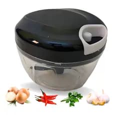Processador E Triturador De Alimento Manual Com 2 Lâminas 170ml preto
