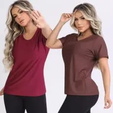 kit 2 Camisetas Dray Fit Femininas Proteção UV, Secagem Rapidas, Conforto Total