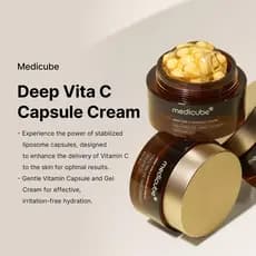 Medicube Deep Vita C Capsule Cream 55g  Ilumina Renova e Reduz Manchas  Pele Saudável e Radiante