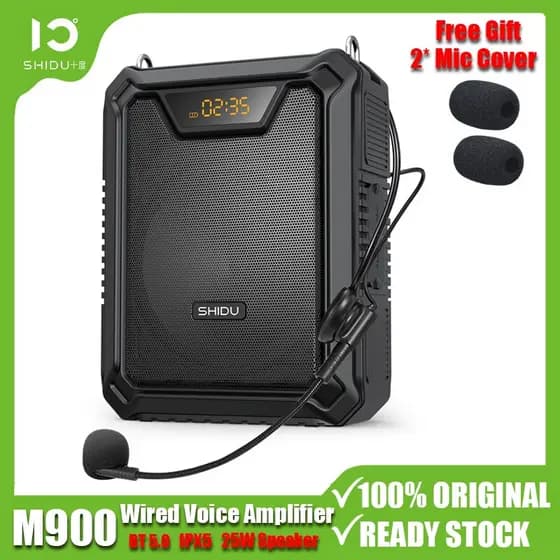 Amplificador De Voz Com Fio SHIDU M900 Alto-Falante Portátil Bluetooth De 25 W À Prova D'água Bateria De Grande Capacida