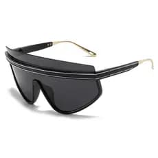 Óculos de Sol Punk Unissex Transparentes de Peça Única, Óculos de Sol Masculinos Oversized, Óculos Y2k Sol Oculos-*--*-&