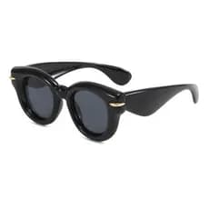 Óculos de Sol Redondos Infláveis Estilo Punk para Mulheres, Óculos de Sol Esportivos Y2k para Senhoras, Óculos Vintage S