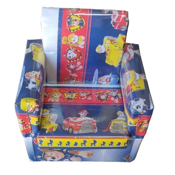 Sofazinho Poltrona Infantil com Plastico de Proteção e Personagens MASCULINO