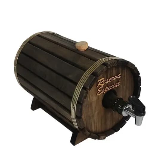 Pingometro Barril  Dosador Deitado para Cachaça 5 Litros Adega