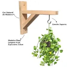 Suporte para Vasos e Plantas Tipo Mão Francesa para Pendurar com Ganho