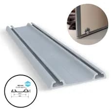 Trilho para Porta de Correr Inferior Rm-022 Guarda Roupa 2 Metros Rometal (Cortado em Duas Barras de 1 Metro)