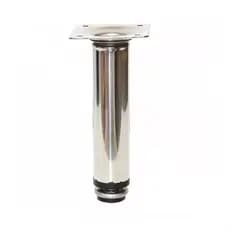 Pé Para Móveis Regulável Redondo 10cm Inox Polido - Unidade