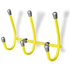 Cabide De Parede Triplo Para Pano Toalhas Amarelo 4774 Jomer