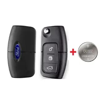 Carcaça Chave Canivete Ford Focus Ecosport New Fiesta 2013 2014 2015 + Bateria