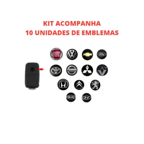 Kit  Emblemas Para Chave Canivete Resinado Todas as Marcas 10 Unidades