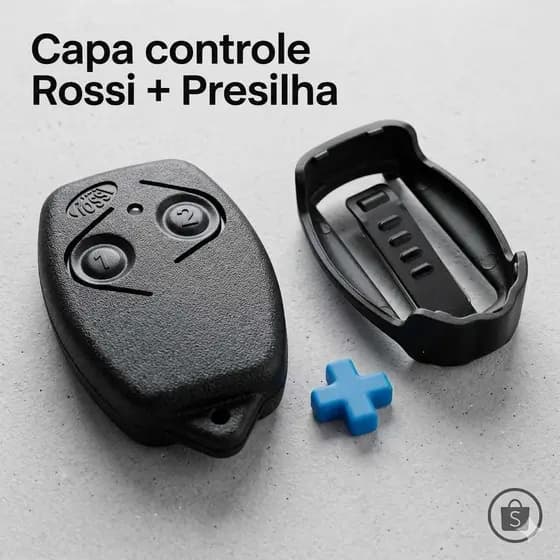 Capa Carcaça Para Controle Rossi + Presilha Clip Suporte Para Controle Remoto Rossi Quebra sol