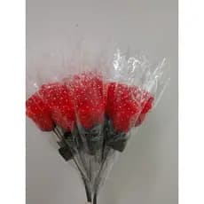 12 Botao de Rosa Artificial Unidade Enfeite Decoração 40cm