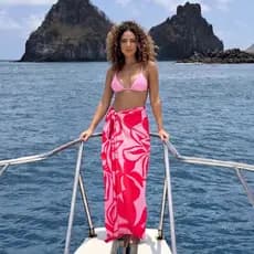 Saida de Praia Feminina Costurada Varias Estampas Canga