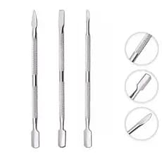 KIT Manicure Aço Inox Espátulas Raspador, Empurrador e Desencravador Antiderrapante Alta qualidade