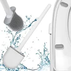 Escova de Silicone para Vaso Sanitário - Base Estável para Banheiro