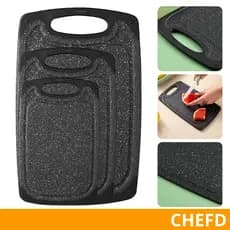 Conjunto 3 Tábuas de Corte Resistentes Polímero Premium Cozinha Profissional