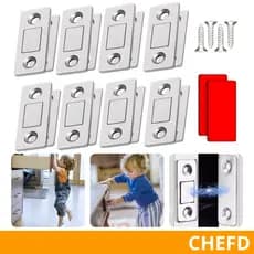 Kit 8 Peças Fecho Magnético Ultra Forte - Solução para Armário e Porta