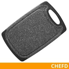 Tábua de Corte 40x24cm Base Antiderrapante Preta Ideal para Cozinha Profissional