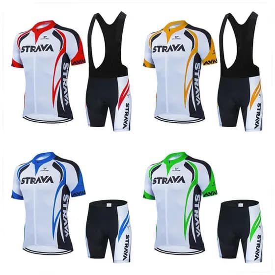 Strava Conjunto De Camisa De Bicicleta Respirável Uniforme Secagem Rápida Roupas Ciclismo MTB Maillot Ropa