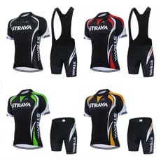 Strava Conjunto De Camisa De Bicicleta Respirável Uniforme Secagem Rápida Roupas Ciclismo MTB Maillot Ropa