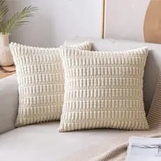 Almofada sem Núcleo de Almofada de Corduroy Listrado Capa de Sofá Almofada Decoração Sala de Estar