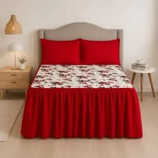 Kit Colcha Bella Vida 3 Peças Casal/Queen – Jacquard com Babado em Toda Volta