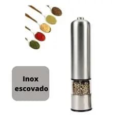 Moedor Pimenta Ou Sal Gourmet Eletrico Com Luz A Pilha Inox-Envio 24h