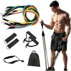 Kit Elásticos Ginástica Exercícios Resistência Fitness e Acessórios-Envio Rapido