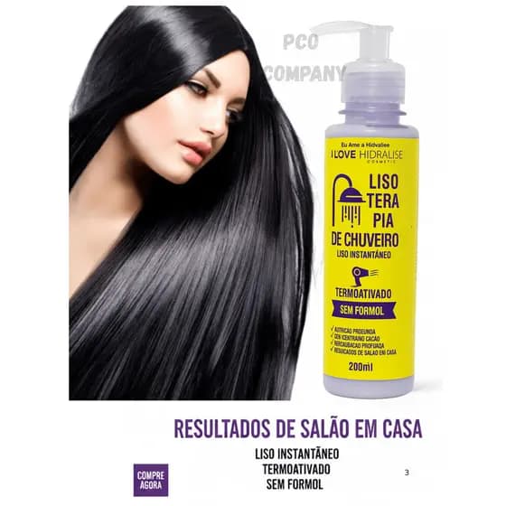 Progressiva de Chuveiro Lisoterapia Organica  Sem Formol 200 ml