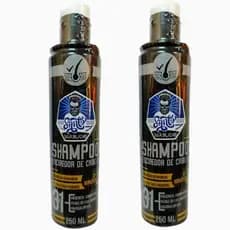 Kit 2 Shampoos Escurecedores SANTO BARBUDO  250ml - Reduz Fios Brancos .