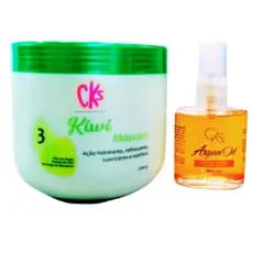 Máscara de Nutrição KIWI , CKS 500ml + Reparador de Pontas ARGAN 30ml