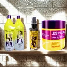 Shampoo e Condicionador 1L + Máscara Lisoterapia Oiginal 500g + Óleo Reparador de Pontas 60ml