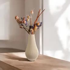 Vaso Decorativo Para Flores Enfeite Mesa Quarto Sala Cozinha Cor Crema Marfil