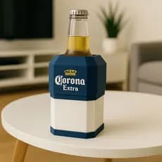 Porta Garrafa Térmica Cerveja Long neck Camisinha com Isopor Corona p/ Garrafa 330ml