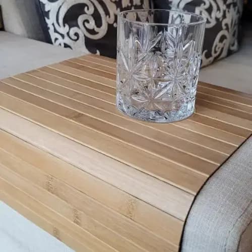 Esteira Bambu Multiuso para Braço de Sofá para Sala Casa Premium Mesa de Sofá Jogo Americano Suplat