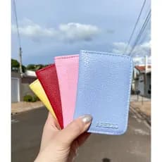 Porta Cartão feminino carteira feminina slim compacta pratica e basica varias cores