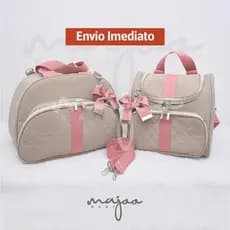 Kit de bolsa maternidade 2 peças modelo 2 em 1, mochila 3D, Térmica e Impermeável