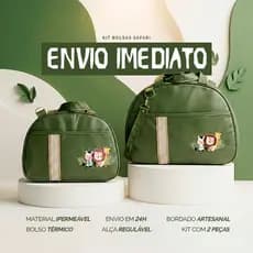 Bolsa Maternidade Kit de 2 Peças | Safari e Borboleta com Faixa I Térmica e Impermeável