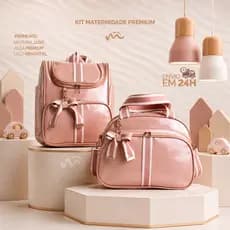Majoo Baby Kit Bolsa Maternidade Premium 2 Peças Impermeável Mochila Luxo