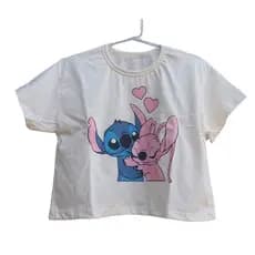 Cropped Feminino Camiseta Personagem Stitch Croped Feminino Blusa Feminina Roupa feminina