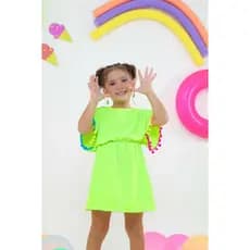 Vestido Infantil Menina verão - SAÍDA DE PRAIA - piscina - Moda Praia - Moda Blogueirinha