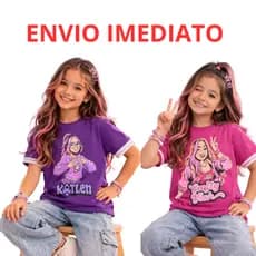 Blusa Baby Look Emilly Vick Katlen Blusa Menina Infantil Juvenil Emilly Vick Katlen Camiseta Os Rosas Feminina