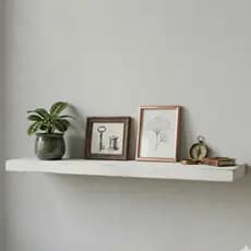 Prateleira Reta Suspensa de Parede MDF 80x15