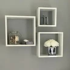 Nichos Quadrados Decorativos - MDF Kit 3 unidades