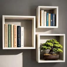 Nichos Quadrados Decorativos - MDF Kit 3 unidades