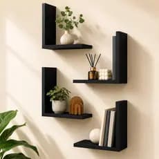 Kit Prateleira em L Decorativos Modernos 100% MDF